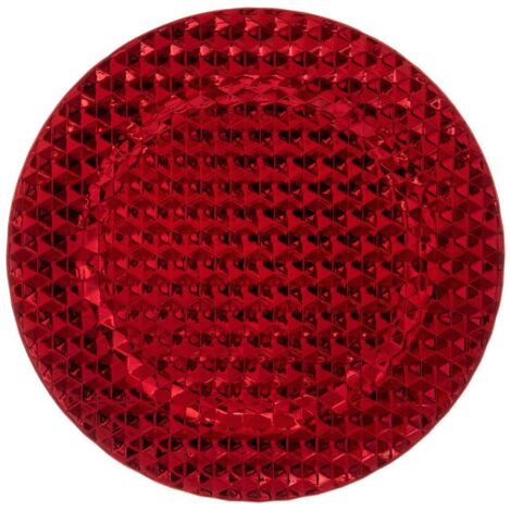 Plato llano Colorama de Noël D33cm diseño pixel rojo - Feeric lights & christmas