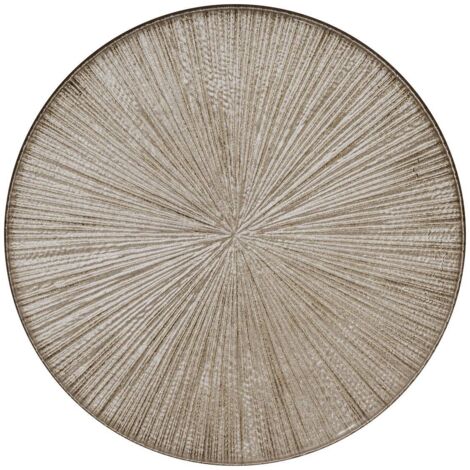 Plato llano Gloria champán D32xH2,5cm - Atmosphera créateur d'intérieur