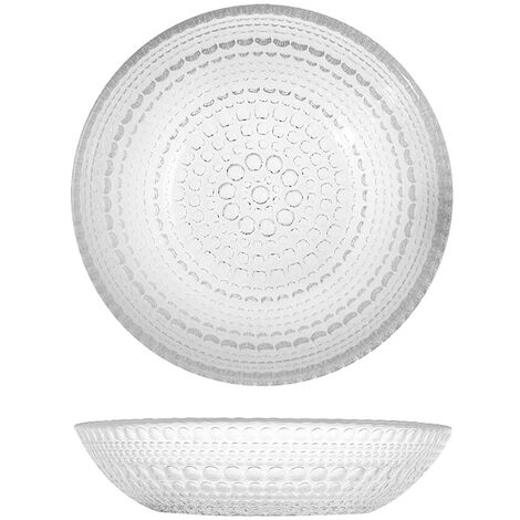 Plato llano Venere de vidrio transparente - Ø 21 cm