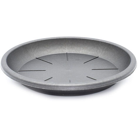 Plato maceta 16 cm Negro