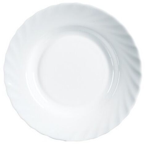 Plato Mesa Hondo 22,5Cm Redondo Trianon Blanco Cristal Luminarc
