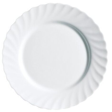 Plato Mesa Llano 24,5Cm Trianon Blanco Cristal Luminarc
