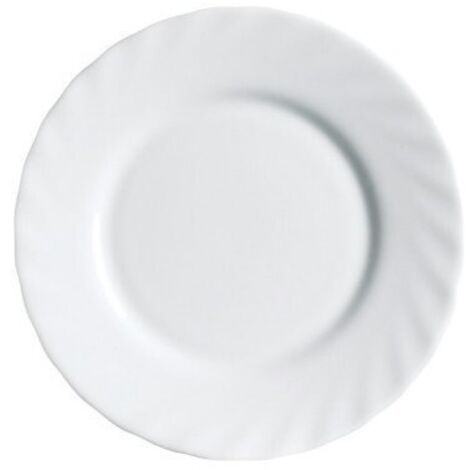 Plato Mesa Postre 19,5Cm Trianon Blanco Cristal Luminarc