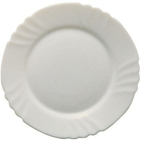 Plato Mesa Postre 20Cm Ebro Blanco Cristal Bormioli