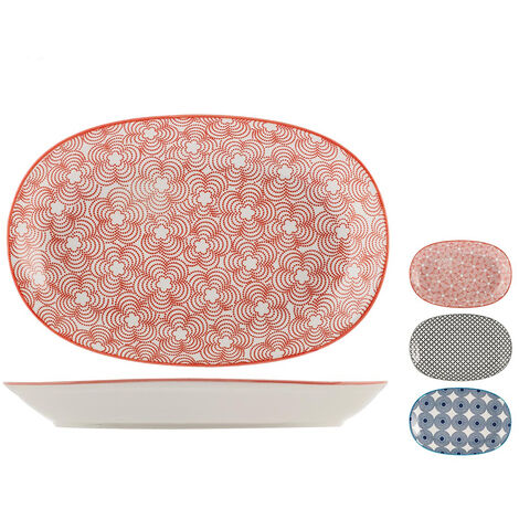 Plato ovalado con estampado