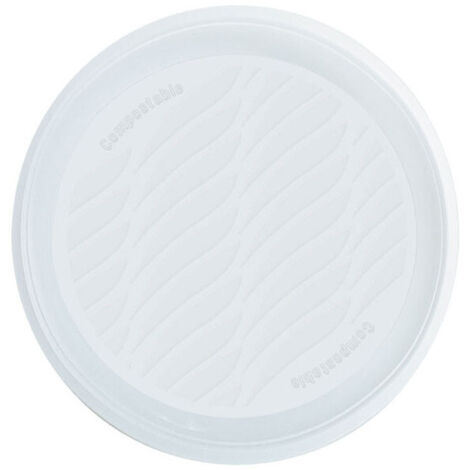 Plato plano blanco Pz 15 Natural Bibo