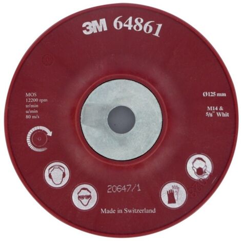 Plato Plano Rojo de Acabado 3M 115mm