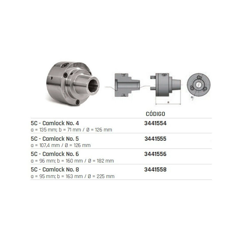

Plato portapinza 3441554 | 5C - Camlock No. 4