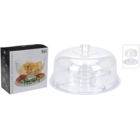 PLATO TARTA C/PIE PLASTICO 30CM 170416810