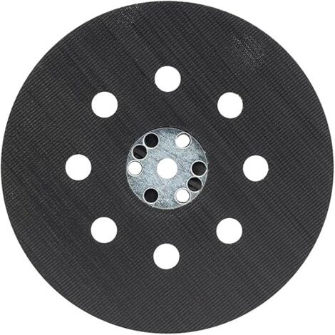 Platorello abrasivo medio-duro (per vernice, stucco, 8 fori, Ø 125 mm, accessori per levigatrice orbitale) grigio