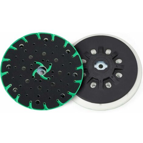 LABLANC Platorello da 150 mm con aspirazione della polvere - filettatura di collegamento M8 - ricambio per platorello Festool, compatibile con levigatrice orbitale da 150 mm, Bosch, Makita, ecc.