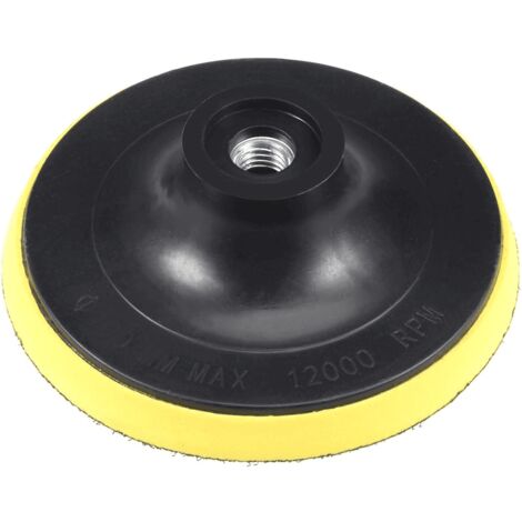 Platorello gomma levigatura lucidatura 5&quot 125mm velcro strappo disco abrasivo nero
