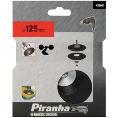 Platorello in gomma 125 mm per trapani Black and decker