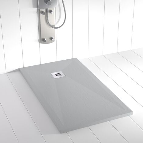 SHOWER ONLINE Platos de ducha de resina PLES Gris RAL 7035- 70x80 cm