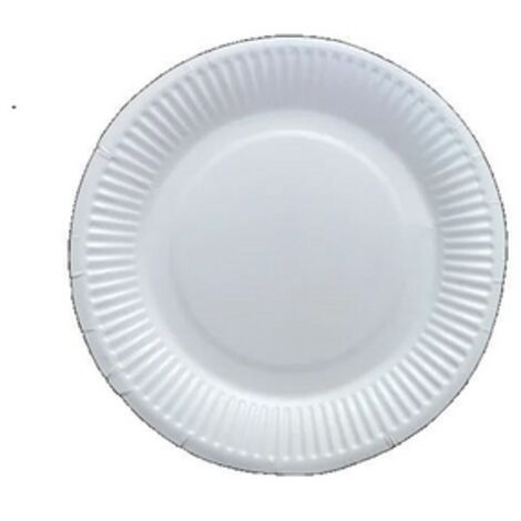 Platos desechables de papel blanco 28cm Horeca Polska (100 piezas)