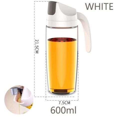 Plat,Pot à huile de cuisine 300-630ml,bouteille en verre,pour Sauce soja- Type 600ML-D