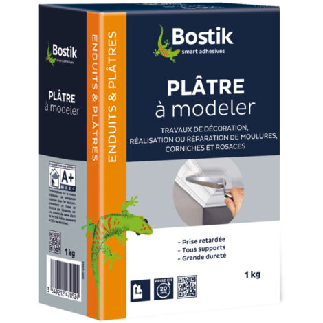 Plâtre à modeler Bostik  Conditionnement: 1KG