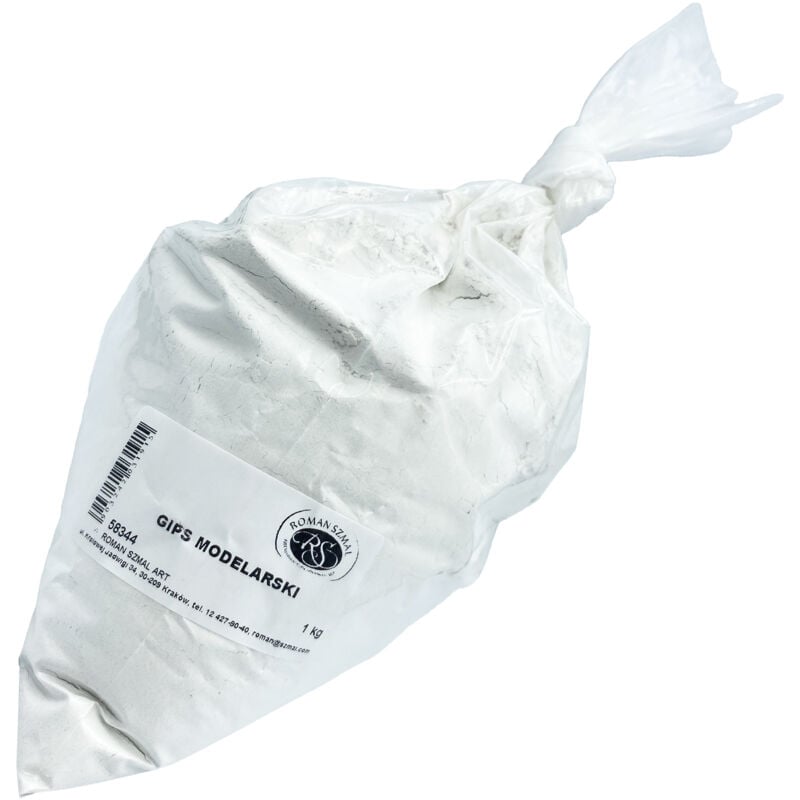Plâtre naturel de paris, lisse, blanc, séchage rapide, détails Roman Szmal, 1kg
