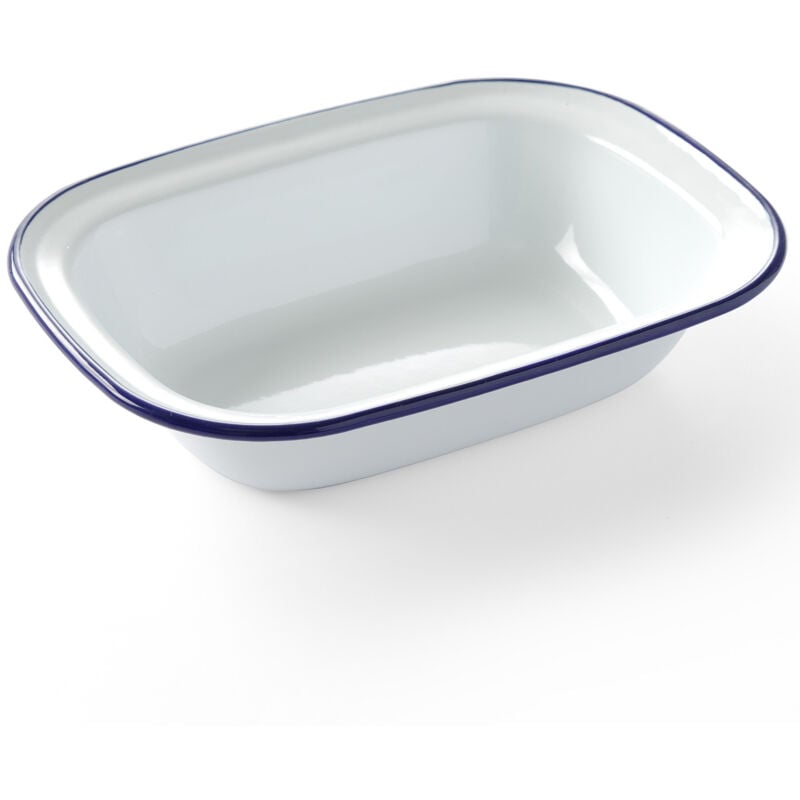 Plat rectangulaire émaillé blanc 215x160mm Hendi 621219