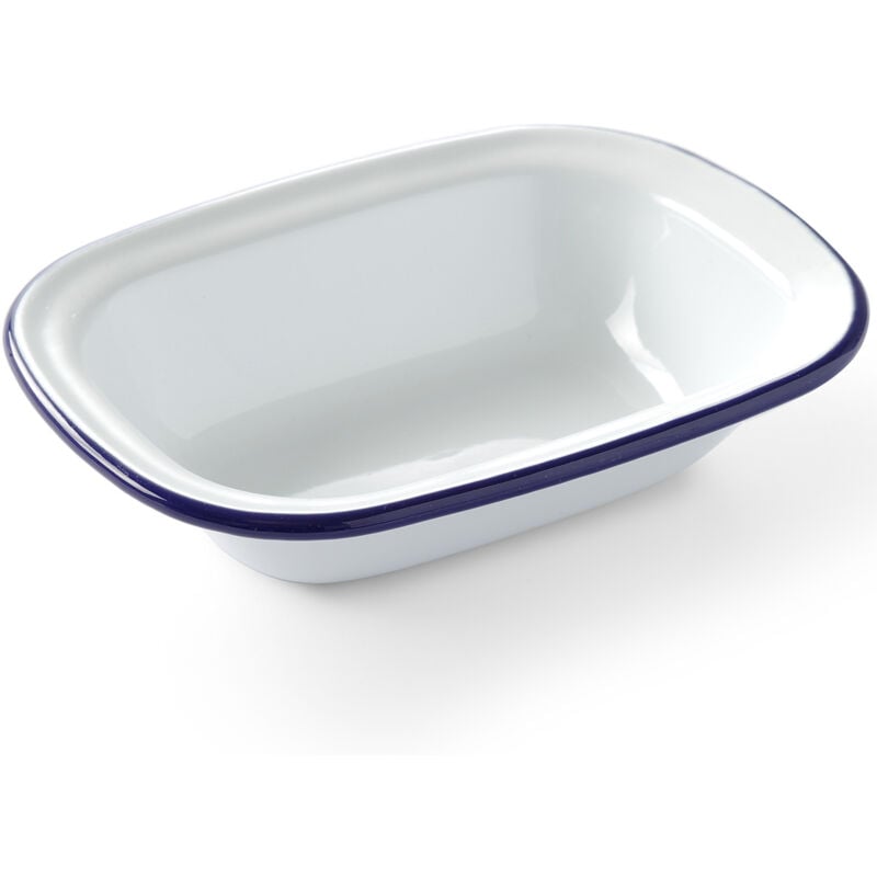 Plat rectangulaire émaillé blanc 175x130mm Hendi 621202