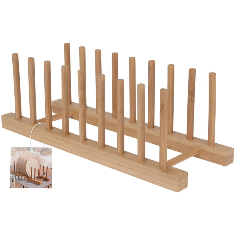 Support pour assiettes, organisateur, 100% bambou