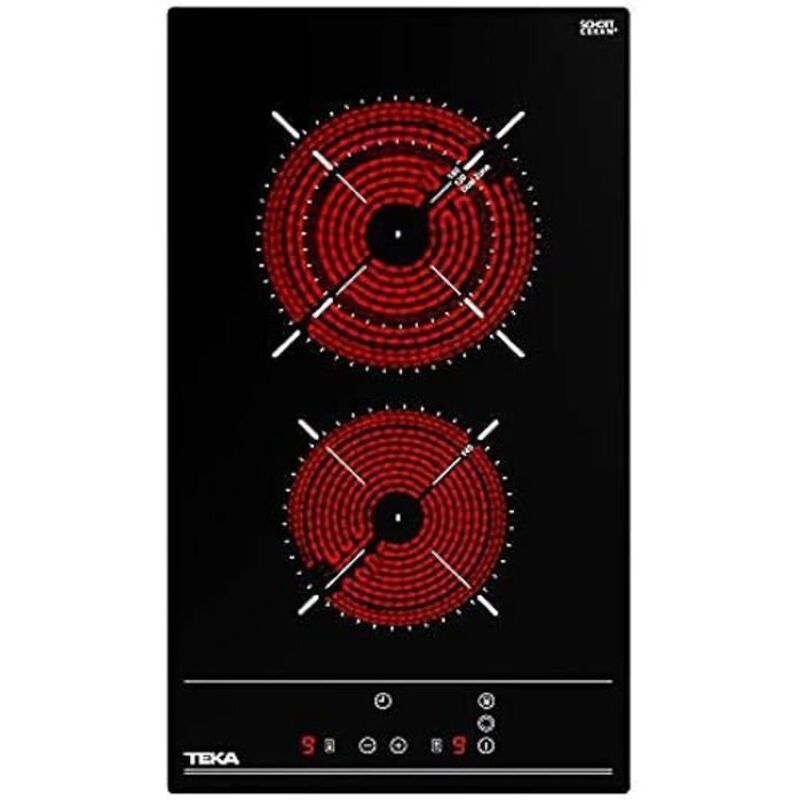 Glaskeramikkochfeld - TEKA - VITRO TBC 32010 TTC BK - 2 Kochzonen - 3000 W - Timer-Funktion