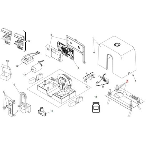 Platte und Klemmen für Motor C720 C721 Originalersatzteil FAAC 63001325