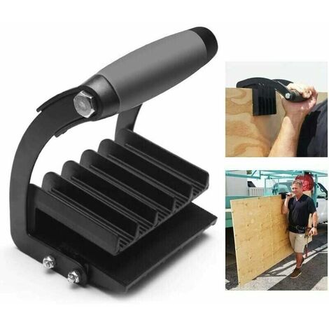 Plattenheber Eisen-Gipsplattenheber Ergonomischer Gorilla-Greifer Stützplatten-Stützplatten-Griffplatten zum bequemen Anheben von Platten Sperrholz Schwarz