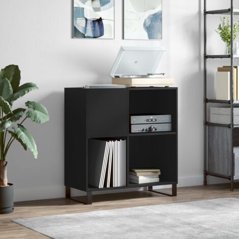 Plattenschrank Schwarz 84,5x38x89 cm Holzwerkstoff vidaXL