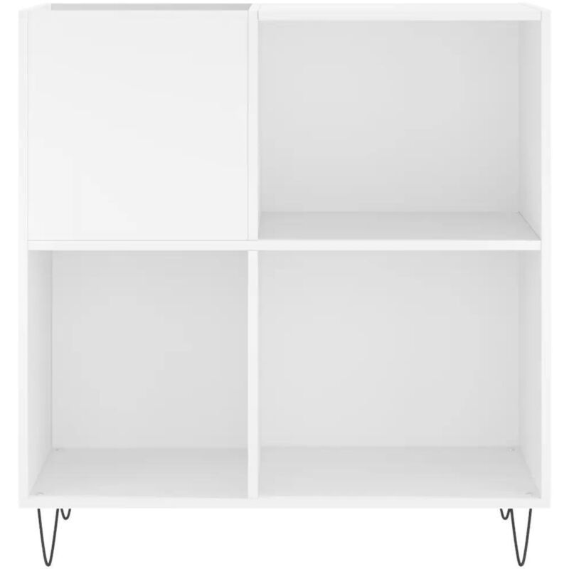 Vidaxl Platte Für Schallplatten Weiß 84, 5x38x89 Cm Aus Spanplatte