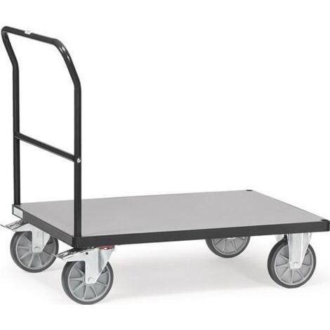 Plattformwagen Ladefläche L1200xB800mm Stahlrohr grau Trgf.600kg FETRA