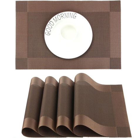 Jovono Tischsets-Set – 6 Stück, 45 X 30 Cm, Wasserdicht & Hitzebeständig, Aus Kunstleder (PU)