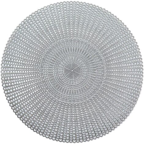 Platzset 'Cut out' Kunststoff, rund, silber