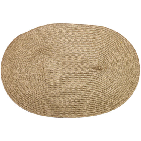[Platzset] [Markenname] [MODELL-01] [PP-Platzset / Gewebtes Platzset] Set mit 1 gewebtem PP-Platzset, handgewebt, 30 x 45 cm, wasserdicht, hitzebeständig und rutschfest – Schwarz, Rot, Blau, Grün, Bra