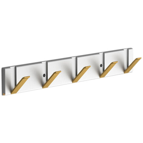 Platzsparender, faltbarer Wandkleiderständer aus Aluminium, Montage mit oder ohne Bohren, Ausführung in Silber und Gold für Zuhause