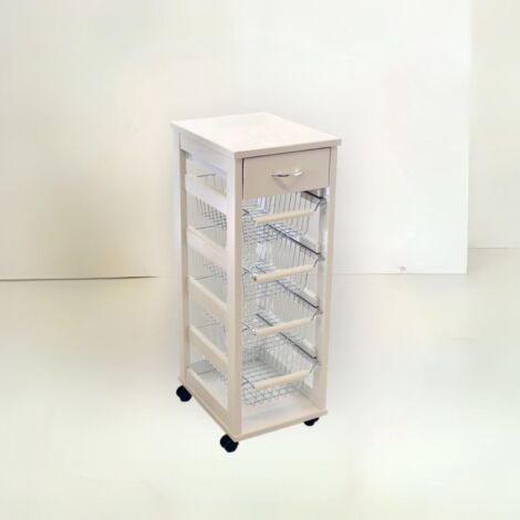 Platzsparender Wagen 84x39x29 cm weiß