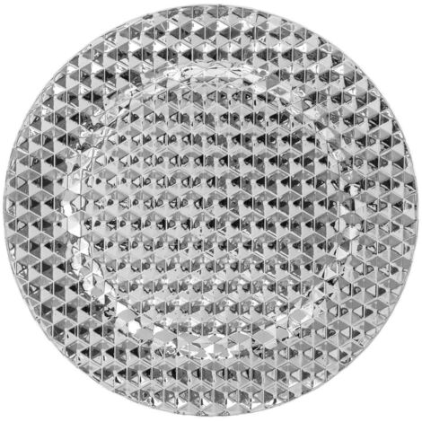 Platzteller Colorama de Noël D33cm silber Pixelmuster - Feeric lights & christmas