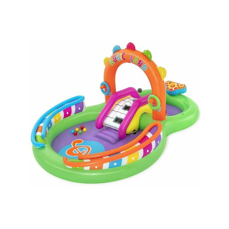 Trade Shop Traesio - Centro De Juegos 295X190X137 Cm Piscina Infantil Sing Y Splash 2 Años+ 53117