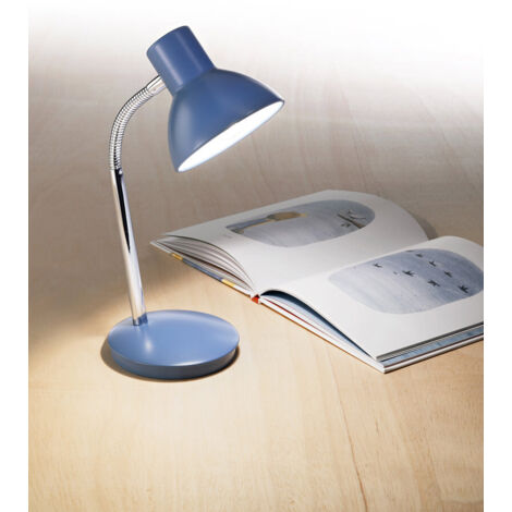 PLAY  Lampada da tavolo in metallo flex colore blu Attacco E14