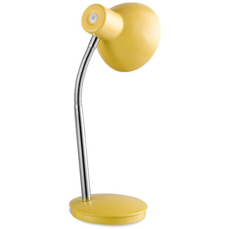 PLAY  Lampada da tavolo in metallo flex colore giallo Attacco E14
