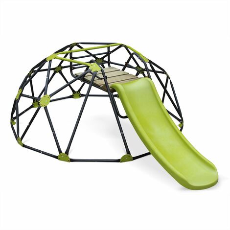 Play set - Albe - Climbing dome with slide - Climbing frame - Green