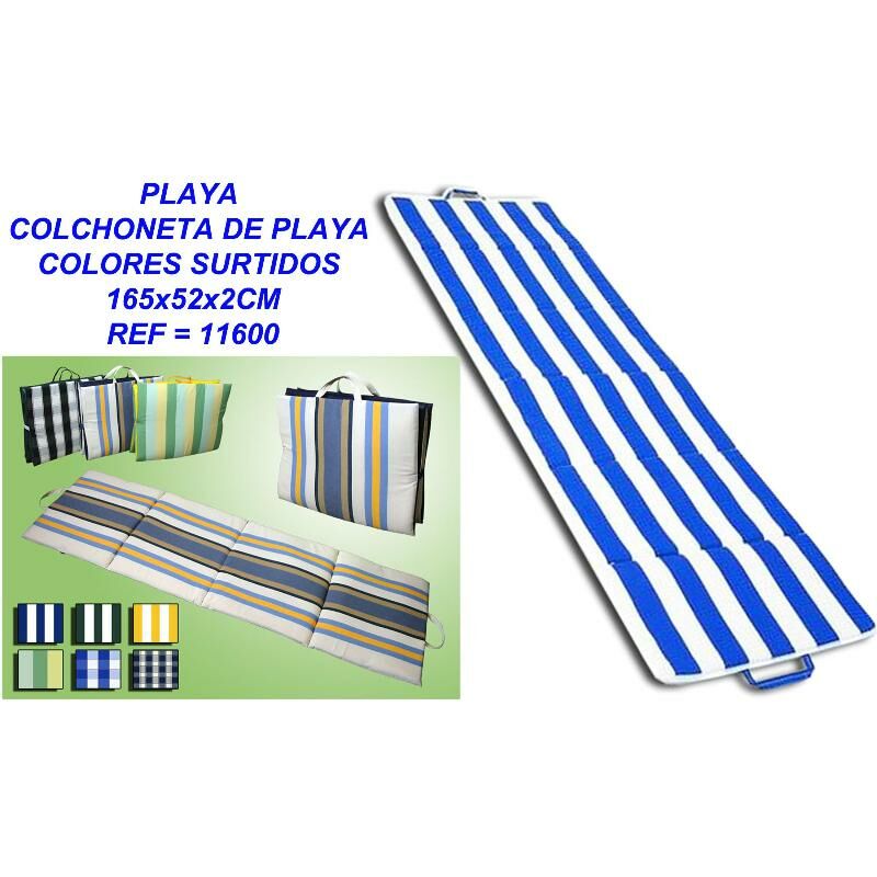 

playa colchoneta de playa colores surtidos 165x52x2cm 11600 - Mibricotienda
