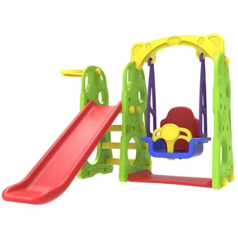Playground bambini in plastica per esterno, completo di