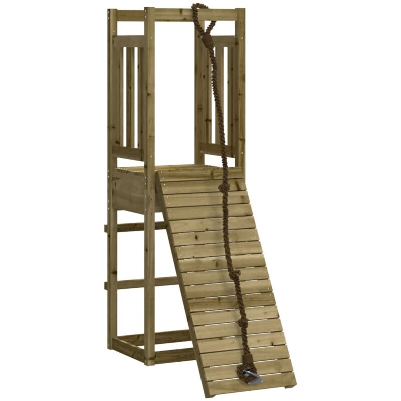 Playhouse With Climbing Wall Impregnated Wood Pine Vidaxl