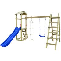 Playhouse with Slide Ladders Swing 286x237x218 cm FSC Wood