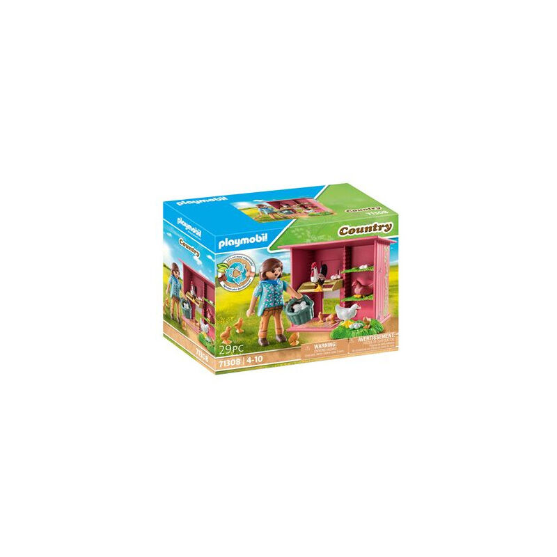 Playmobil - Country 71308 Agricultrice et poulailler