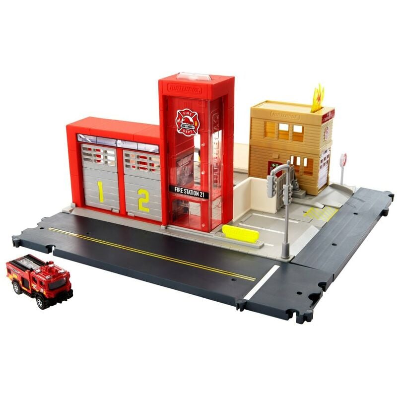 Matchbox Playset Caserma dei Pompieri con camion - Multicolor