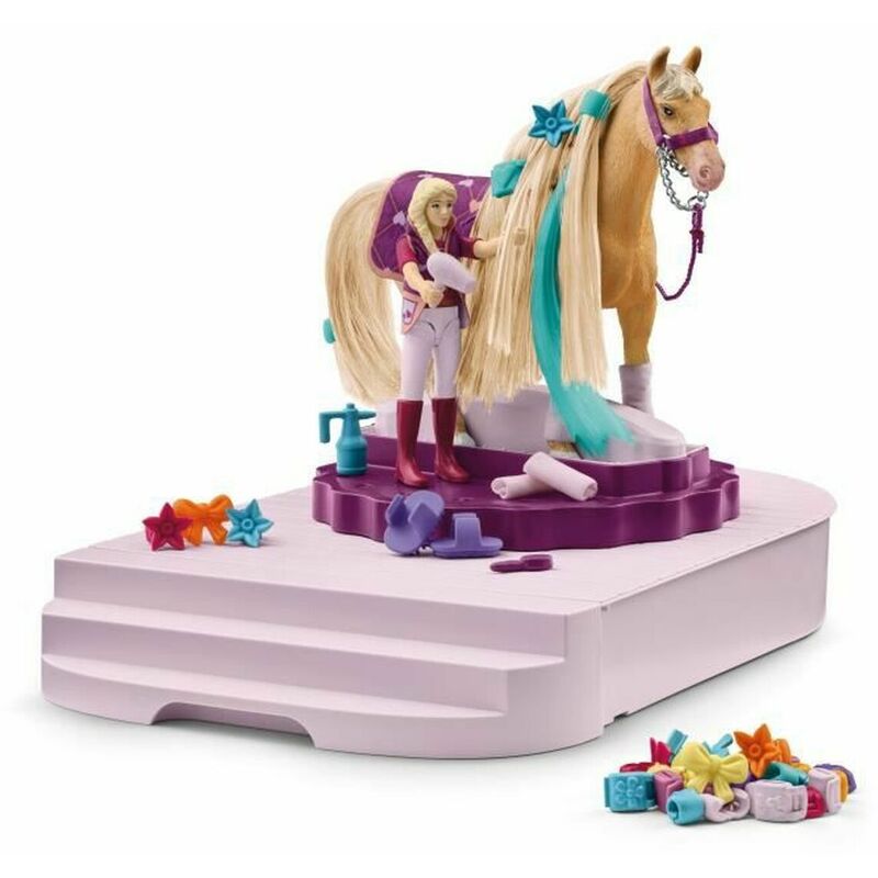 Image of Playset Schleich Horse Grooming Station Cavallo 50 Pezzi