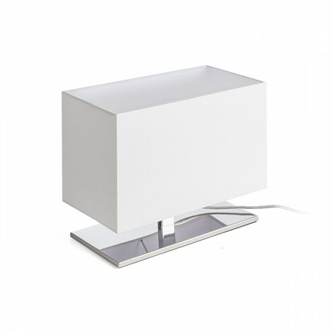 PLAZA S lampe de table blanc chrome 230V E27 42W