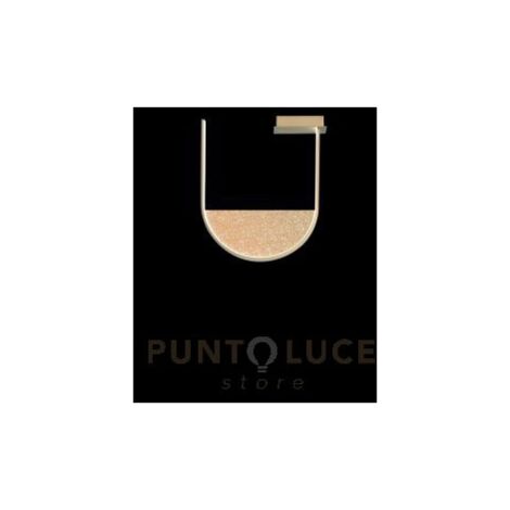 PLEAFONIERA LOTUS ORO CON VETRO AMBRA LED 3000K 2488LM 34W DIMMERABILE L.44,5X55CM